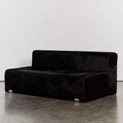 Marcel sofa settee by Kazuhide Takahama for Gavina reupholstered in hair on hide
