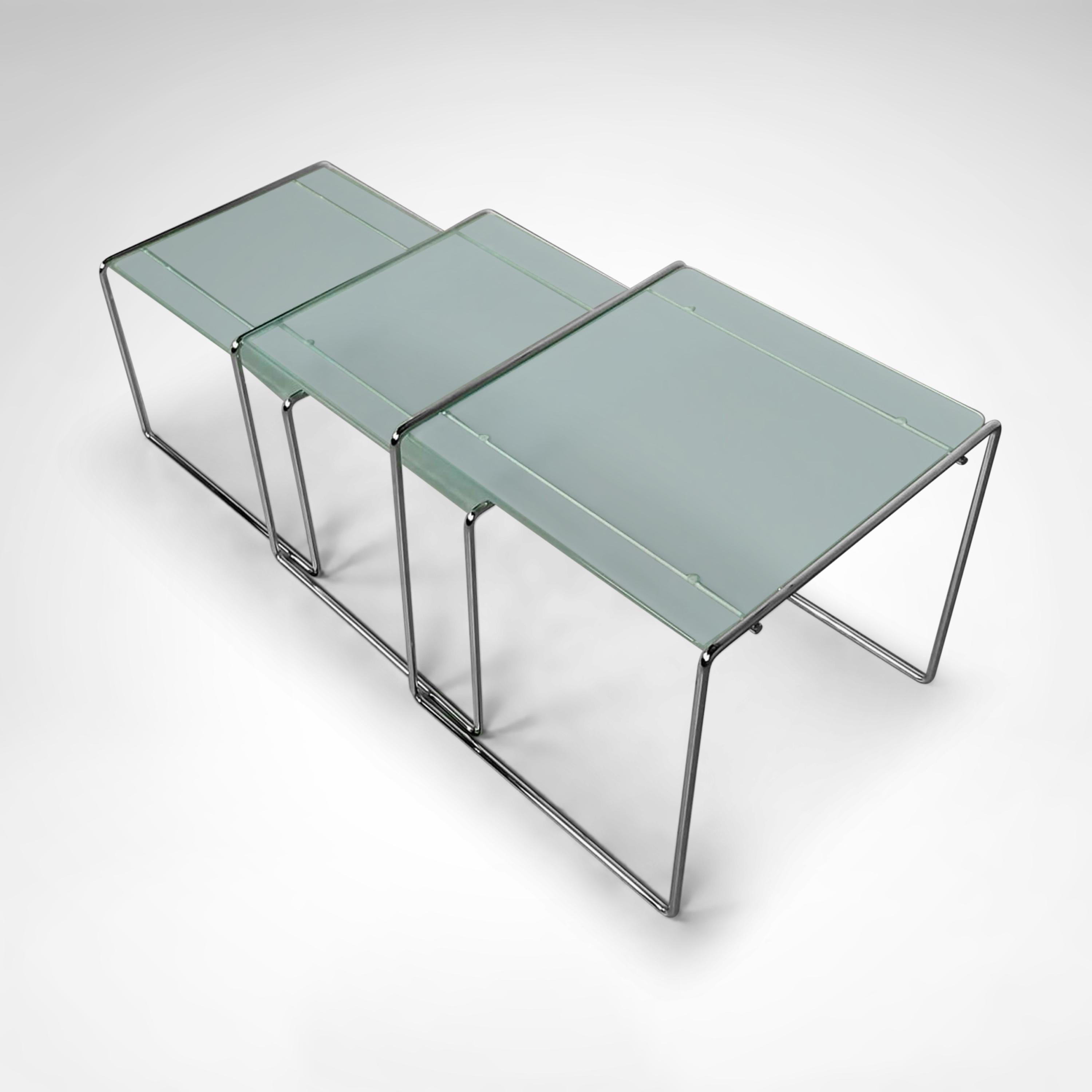 Late 20th Century Marcel T nesting side table by Kazuhide Takahama for Simon Gavina 1970s, set 3