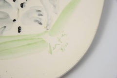 Marcel Vertes Precioso plato de cerámica, Vallauris, hacia 1955