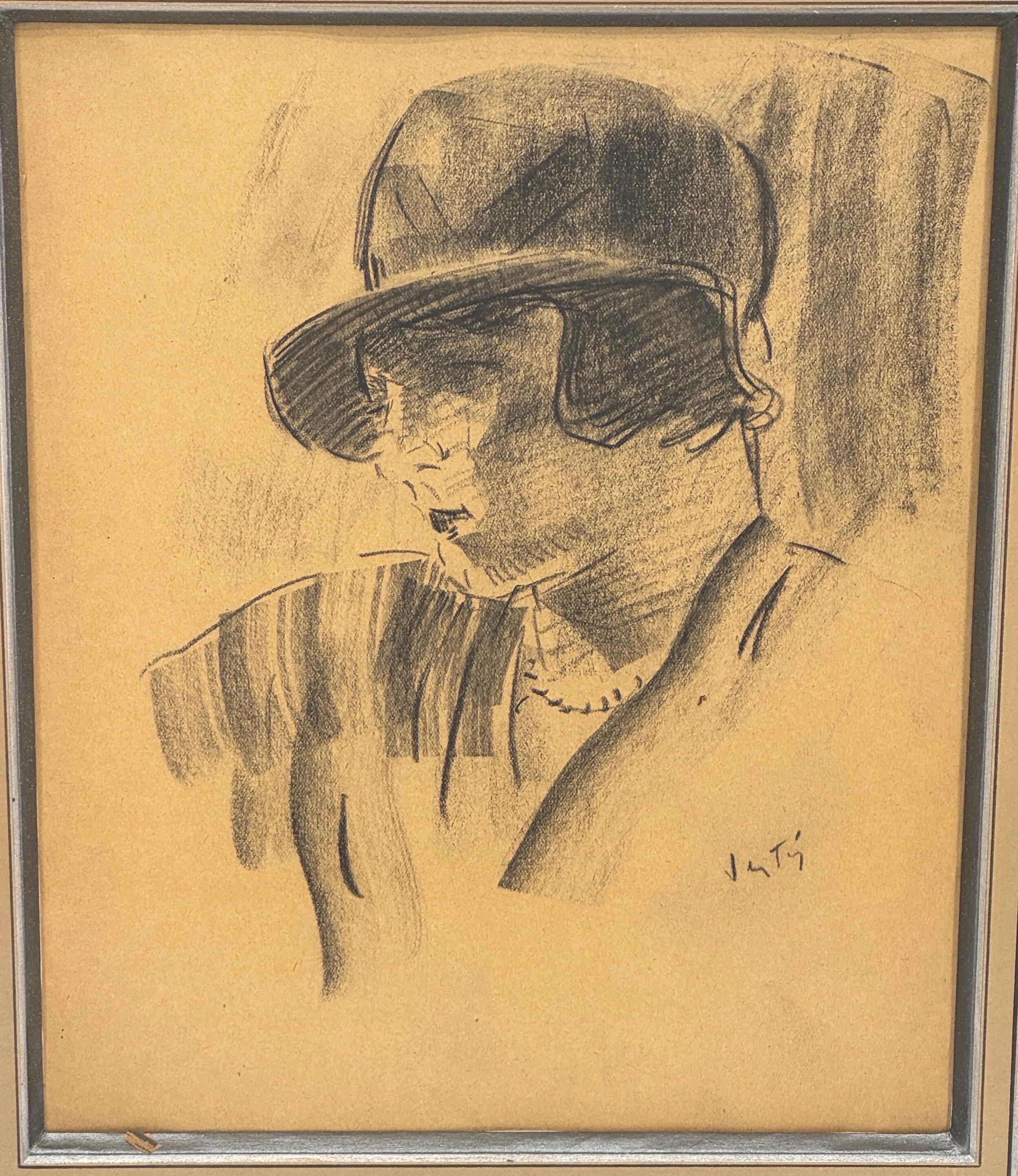 Marcel Vertes Original Charcoal Drawing of French American Woman

A classic piece of artwork by well know artist Marcel Vertes. This art has been drawn in charcoal portraying a French American woman in a hat posing. Has been signed on the right by