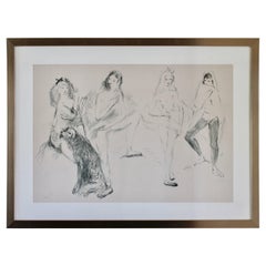 Marcel Vertes Litografía Bailarinas Firmada Numerada Colección Vincent Price Años 60