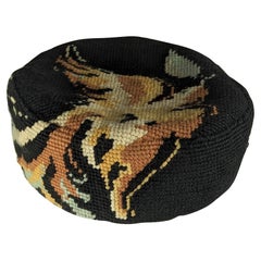 Marcel Vertes Needlepoint Cross Stitch Pill Box Hat, 1940