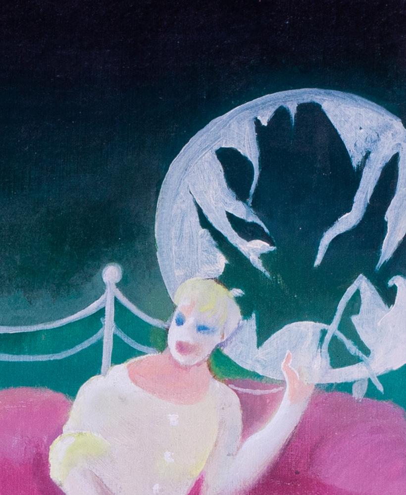 performance de cirque, huile sur toile de l'artiste français/hungarian Marcel Vertes en vente 1