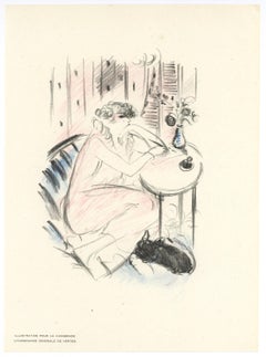 "Collette la Vagabonde" original lithograph