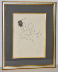Marcel Vertes Nu figuratif Gravure signée c.1940s.