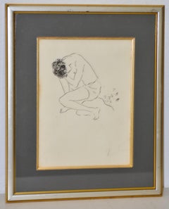 Marcel Vertes Figural Nude Etching Signed c.1940s.