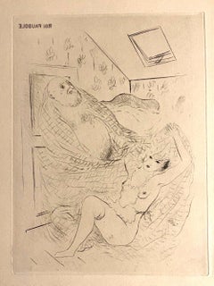 Vintage Roi Pausole - Original Etching by Marcel Vertès - 1930s