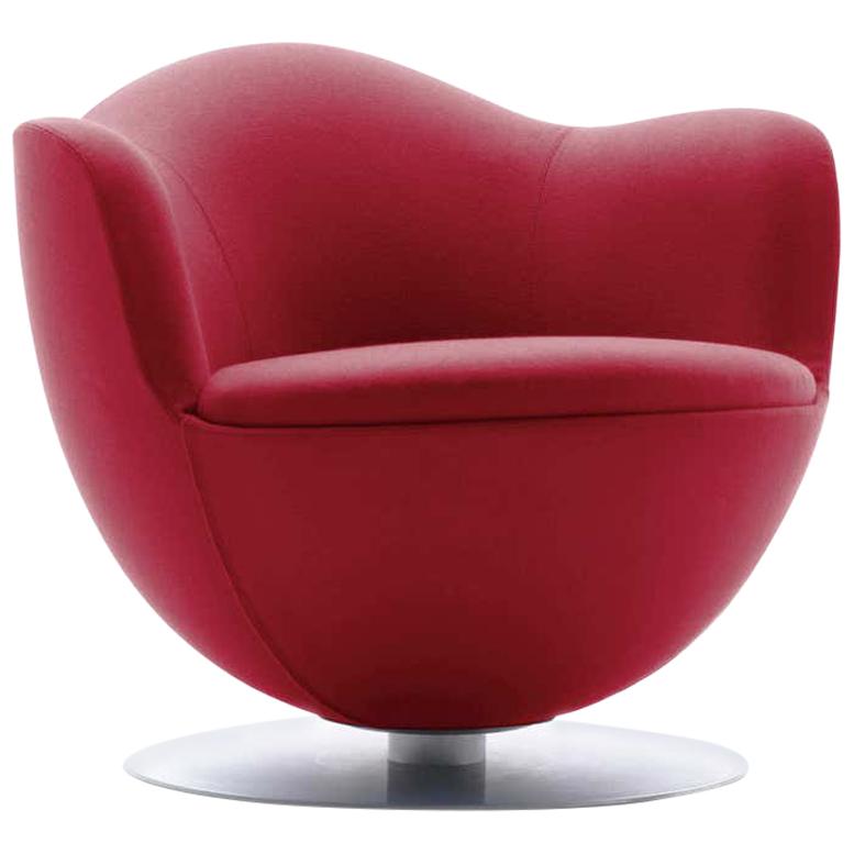 Marcel Wanders Dalia Armchair in Red Hero with Fabric for Cappellini For Sale