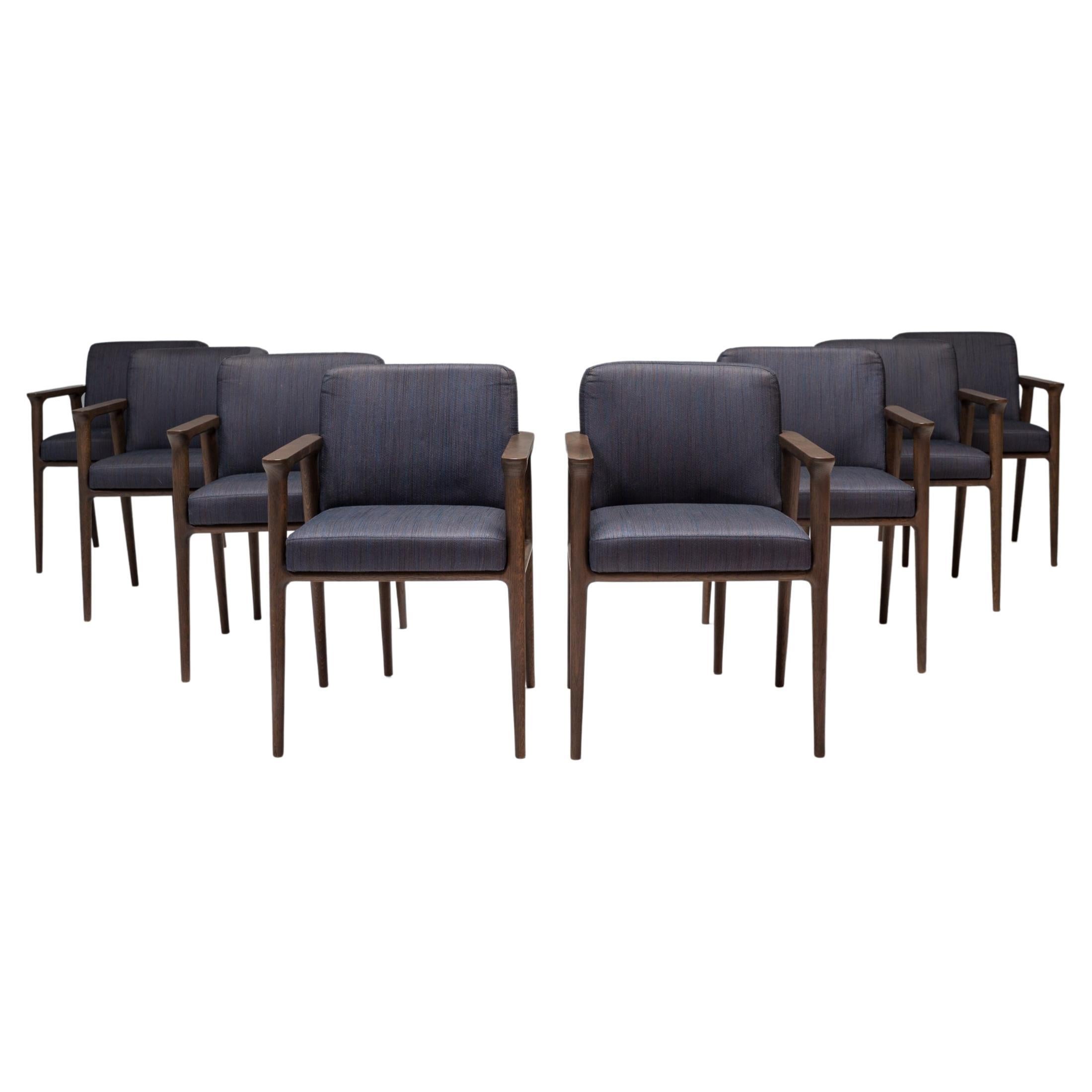 Marcel Wanders for Moooi Zio Wenge Oak Dining Chairs, Set of 8 For Sale