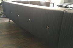 Marcel Wanders Studio Pinstriped Bottoni Three-Seater Sofa, Moooi, Holland, 2002