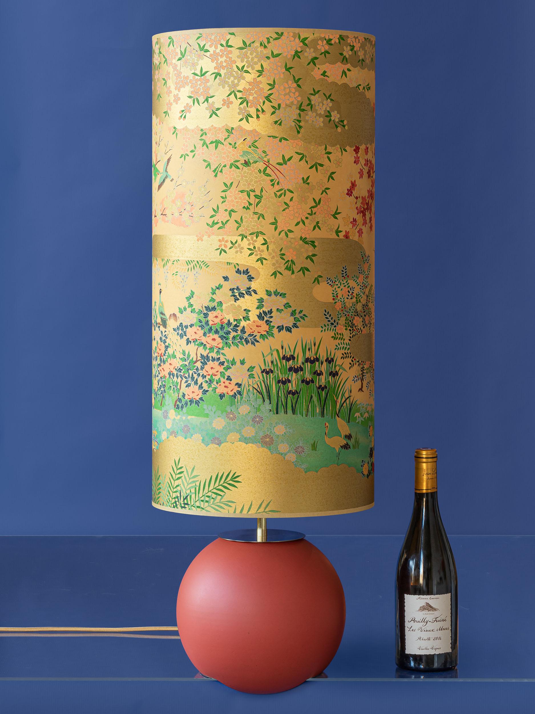 Japonisme Marcel Wanders Tichelaar Makkum Floor Lamp, New Japanese Screen Print Shade