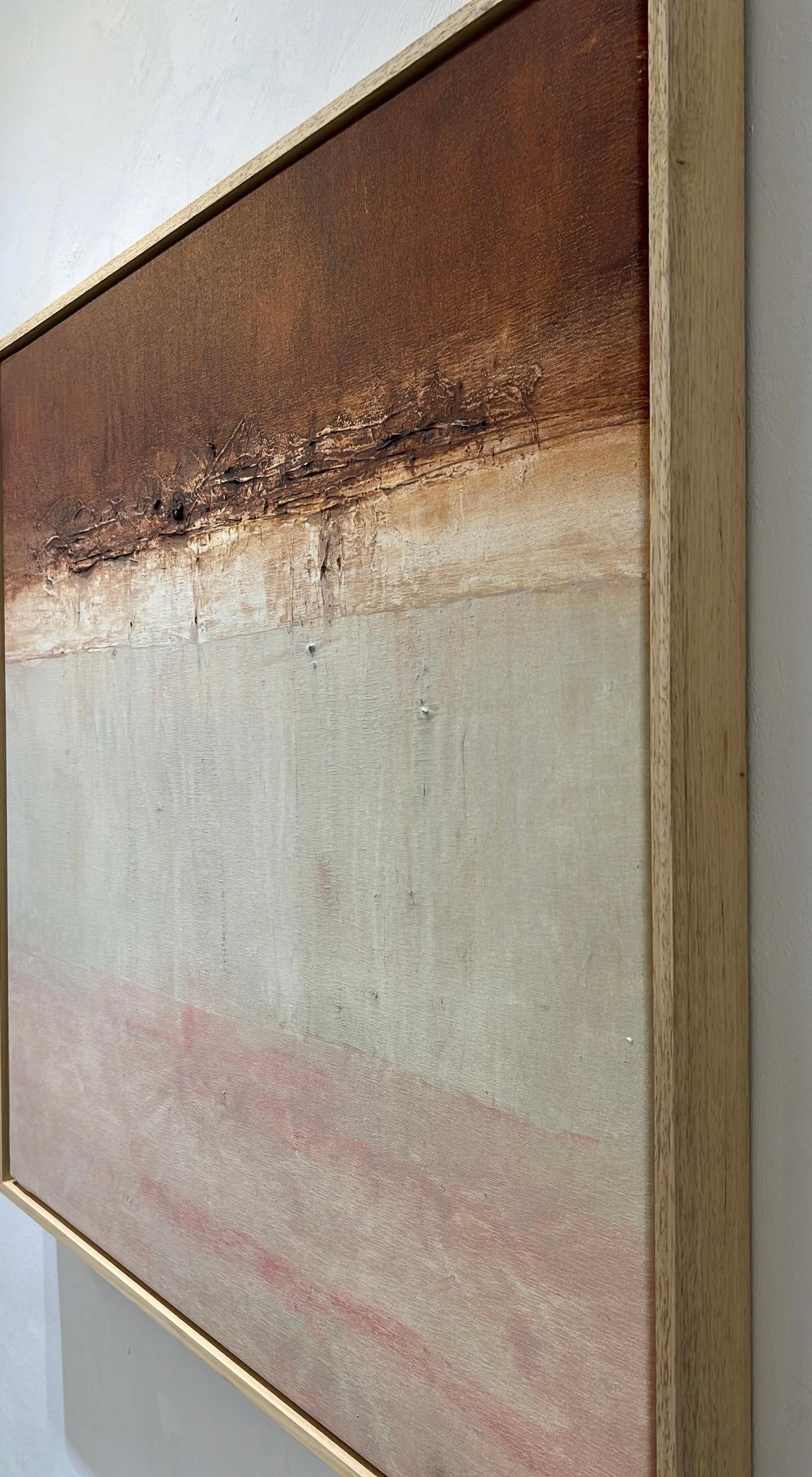 A Space 9870 - Beige Abstract Painting par Marcela Jardon