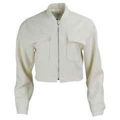 Marcéla London Cropped Twill Bomber Jacket One Size