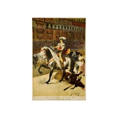 El Conde de Villamediana rejoneando un toro en la Plaza Mayor de Madrid