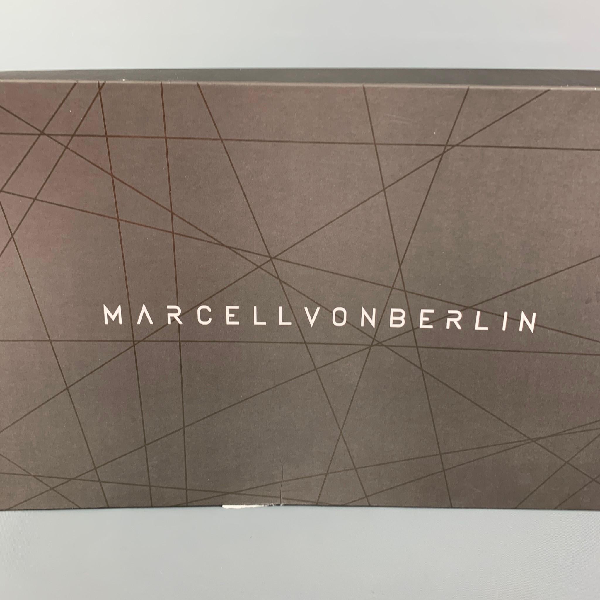 MARCELL VON BERLIN Size 10 Silver Leather Metallic Pull On Thigh High Boots In Good Condition In San Francisco, CA