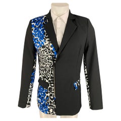 MARCELL VON BERLIN Size 36 Black Print Cotton Blend Sport Coat