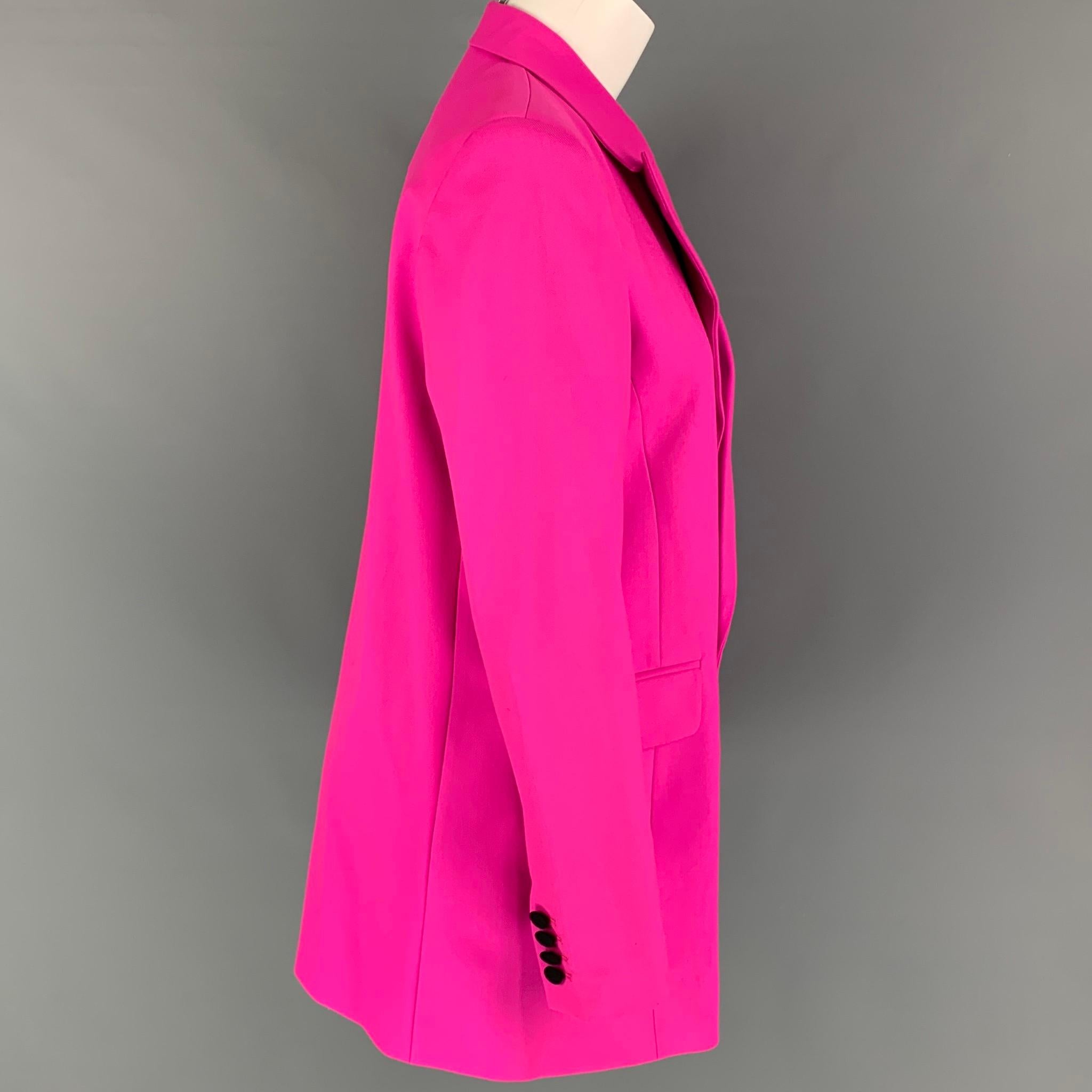 MARCELL VON BERLIN blazer comes in a pink wool with a full liner featuring a peak lapel, flap pockets, single back vent, and a double breasted closure. 

New With Tags.
Marked: EU 38 / US 6 / UK 10 / FR 40
Original Retail Price: