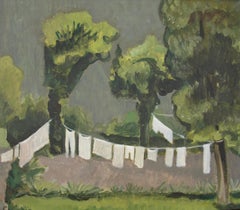 Waschbecken-Linie  -  Die Wscheleine  -  Postimpressionismus der Schweizer Schweiz