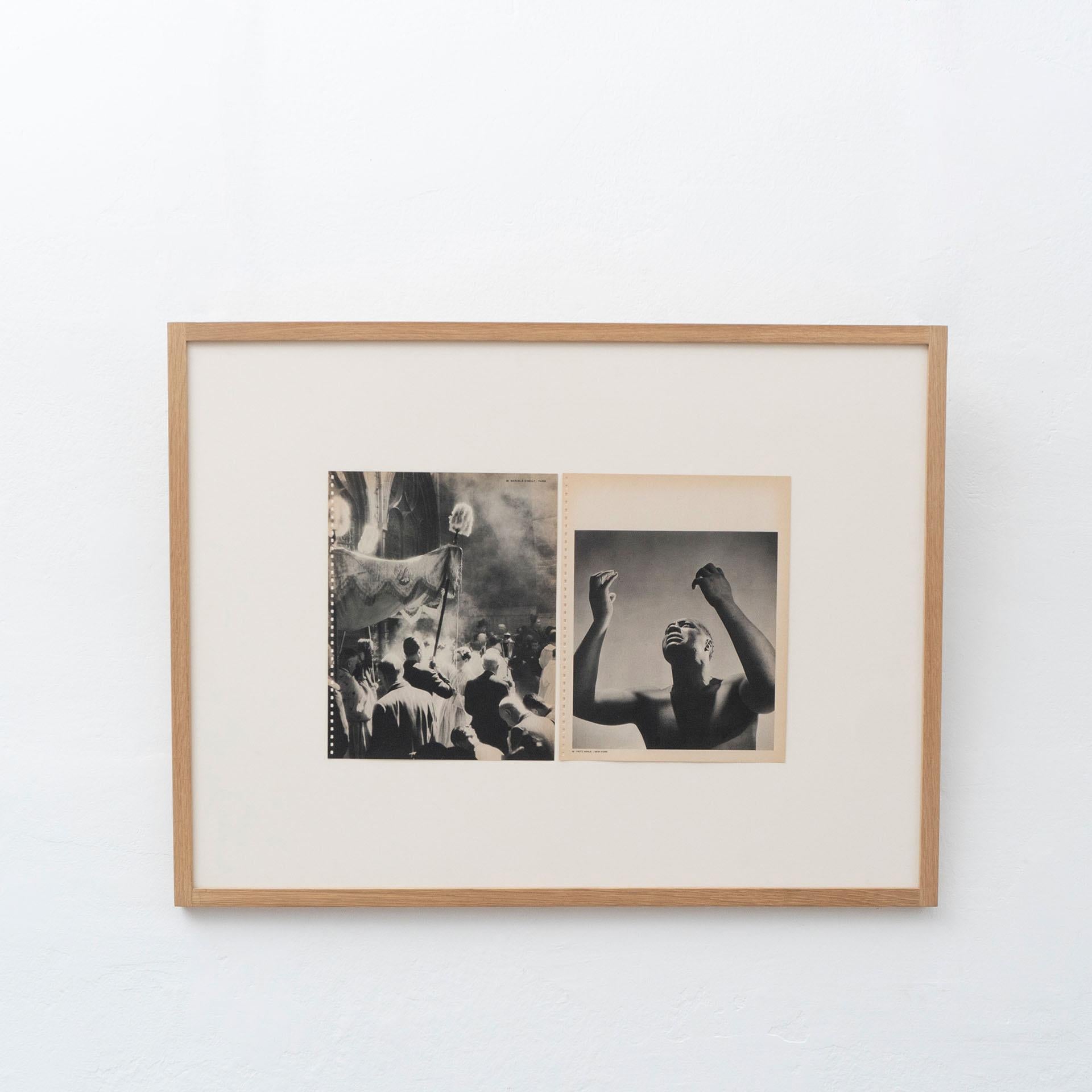 Vintage photo gravure by the photographers Marcelle D'Heily and Fritz Henle, circa 1940.
Wood frame with passepartout and high quality museum's glass.

In original condition, with minor wear consistent with age and use, preserving a beautiful