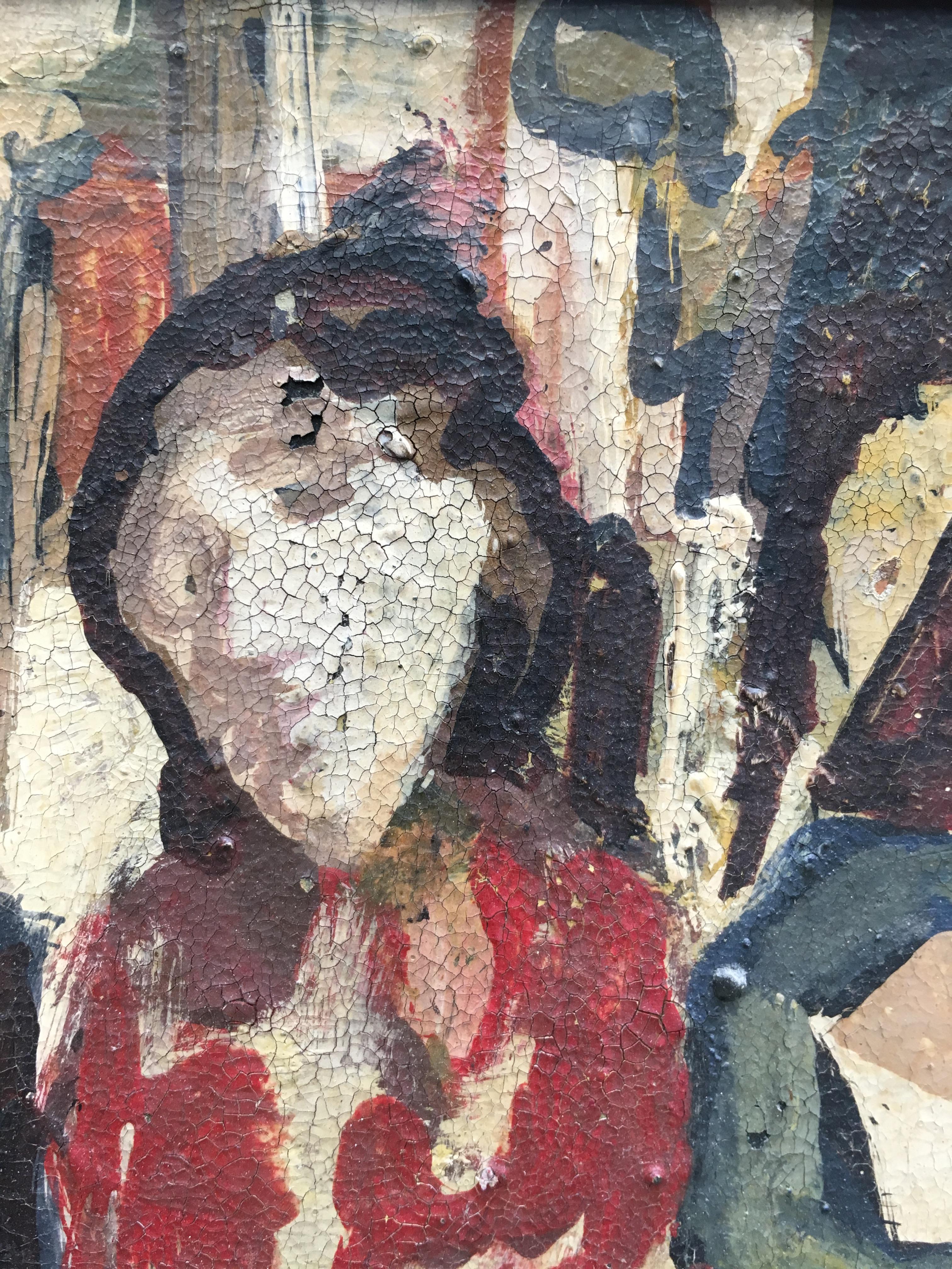 Mid-20th Century Marcello Boccacci Natura Morta ‘1914-1996’ Still Life with Woman Painting For Sale