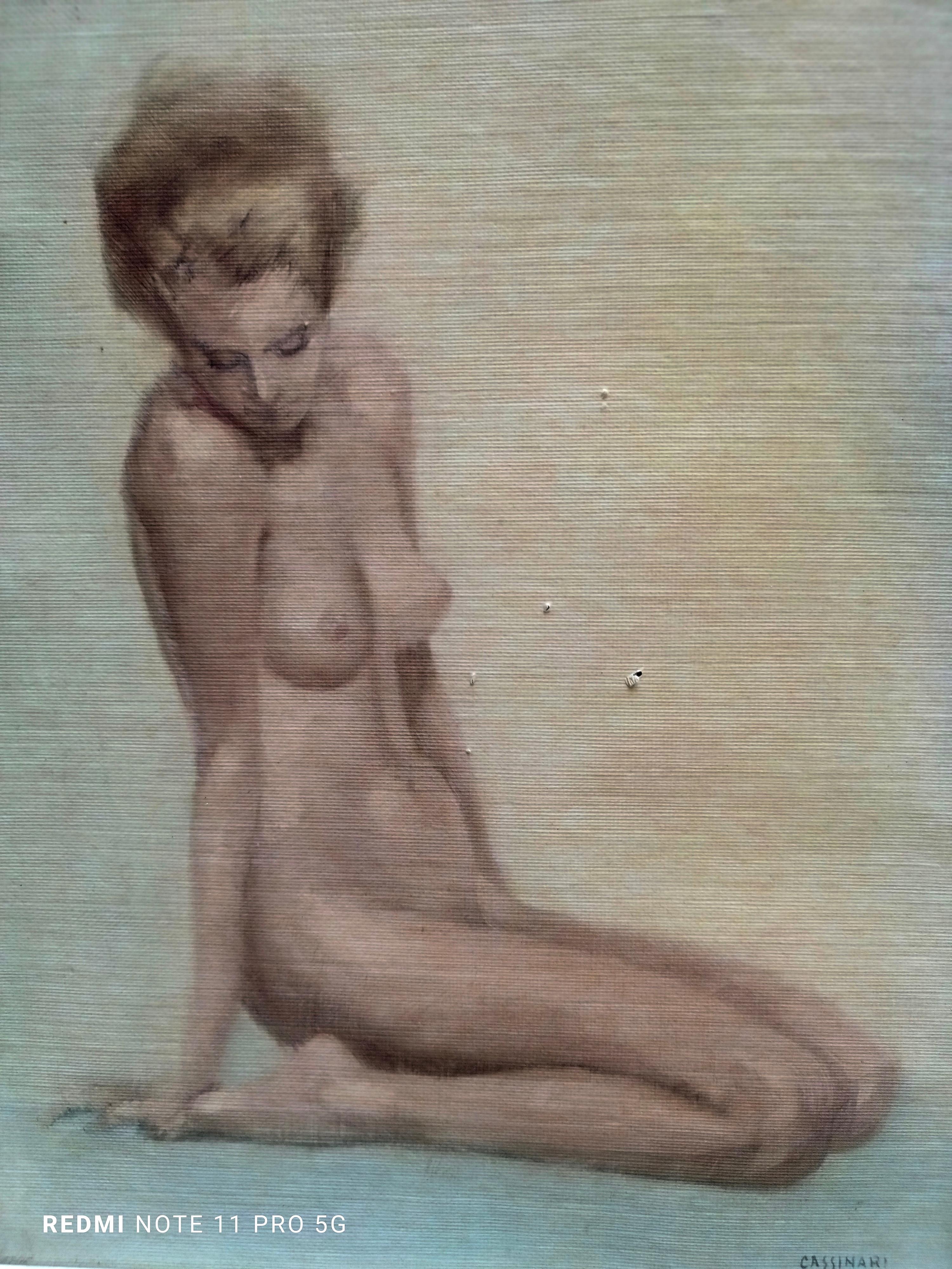 Fine Art Gicle Druck auf Leinwand eines Gemäldes von Marcello Cassinari Vettor, mit Rahmen Größe cm. 46x36