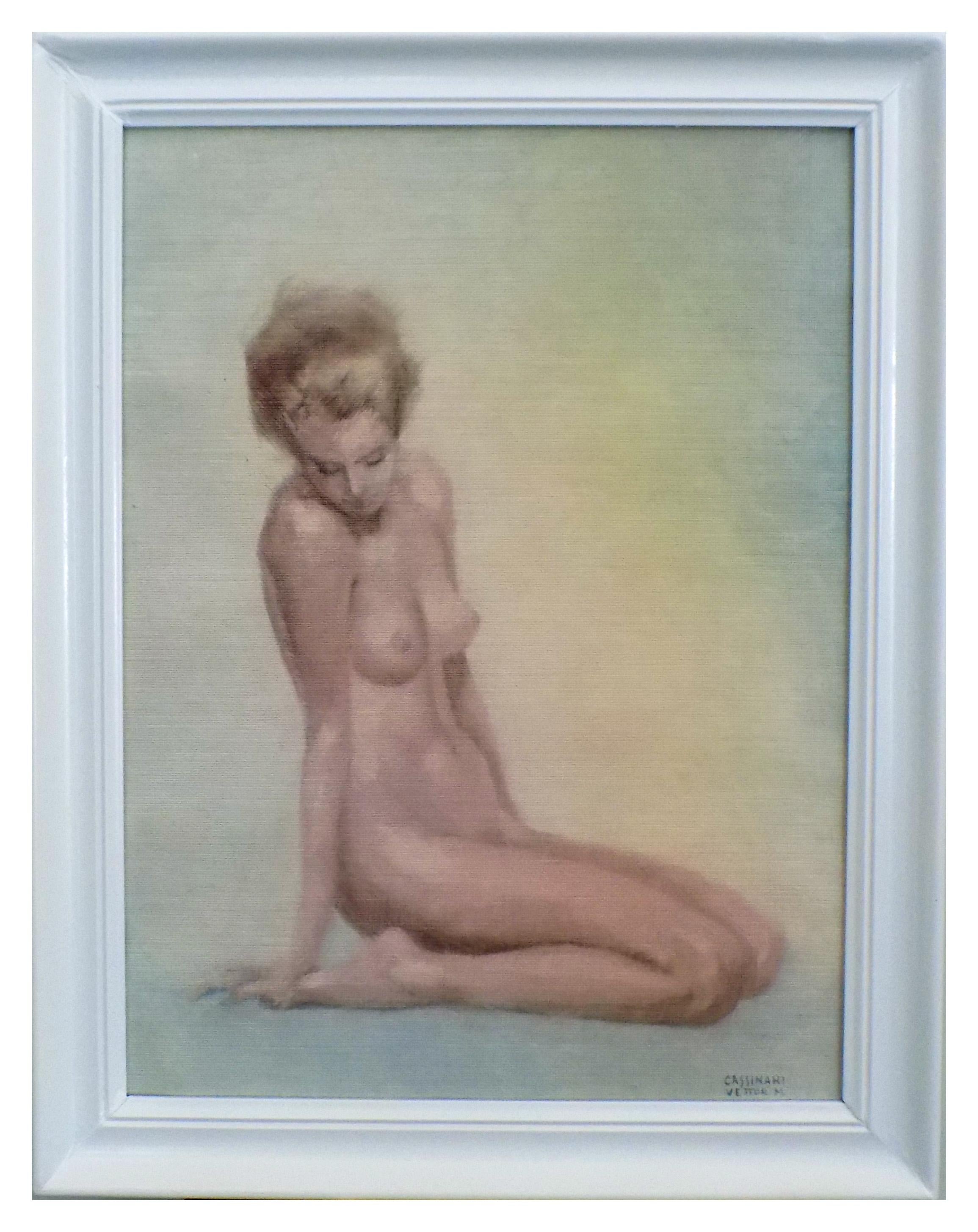 Marcello Cassinari Vettor Nude Print – WOMAN'S NUDE - Giclée-Druck auf Leinwand