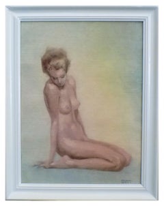 NUDO OF WOMAN - giclee print on canvas