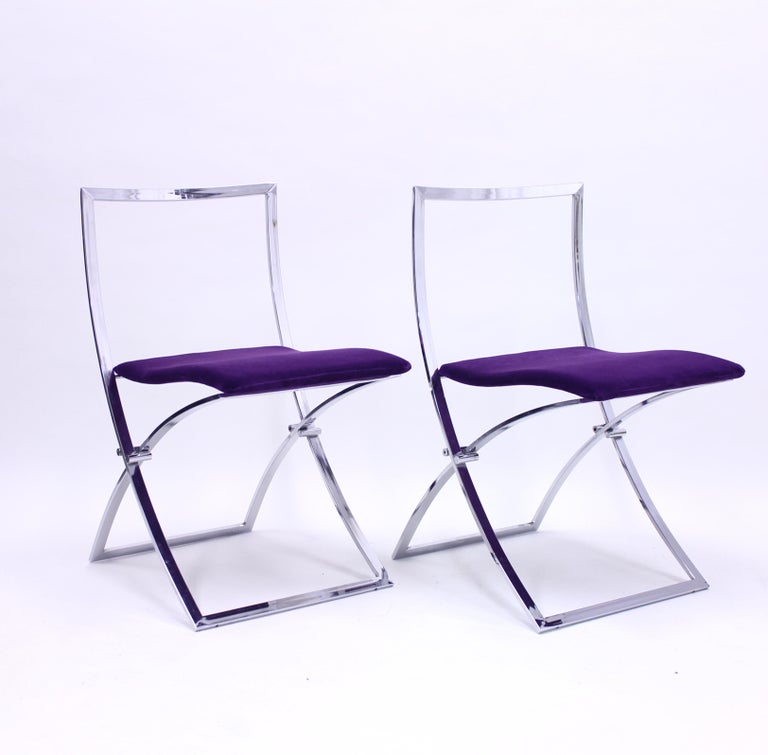 Modern Marcello Cuneo, Pair of Luisa Chairs for Mobel Italia, 1970s