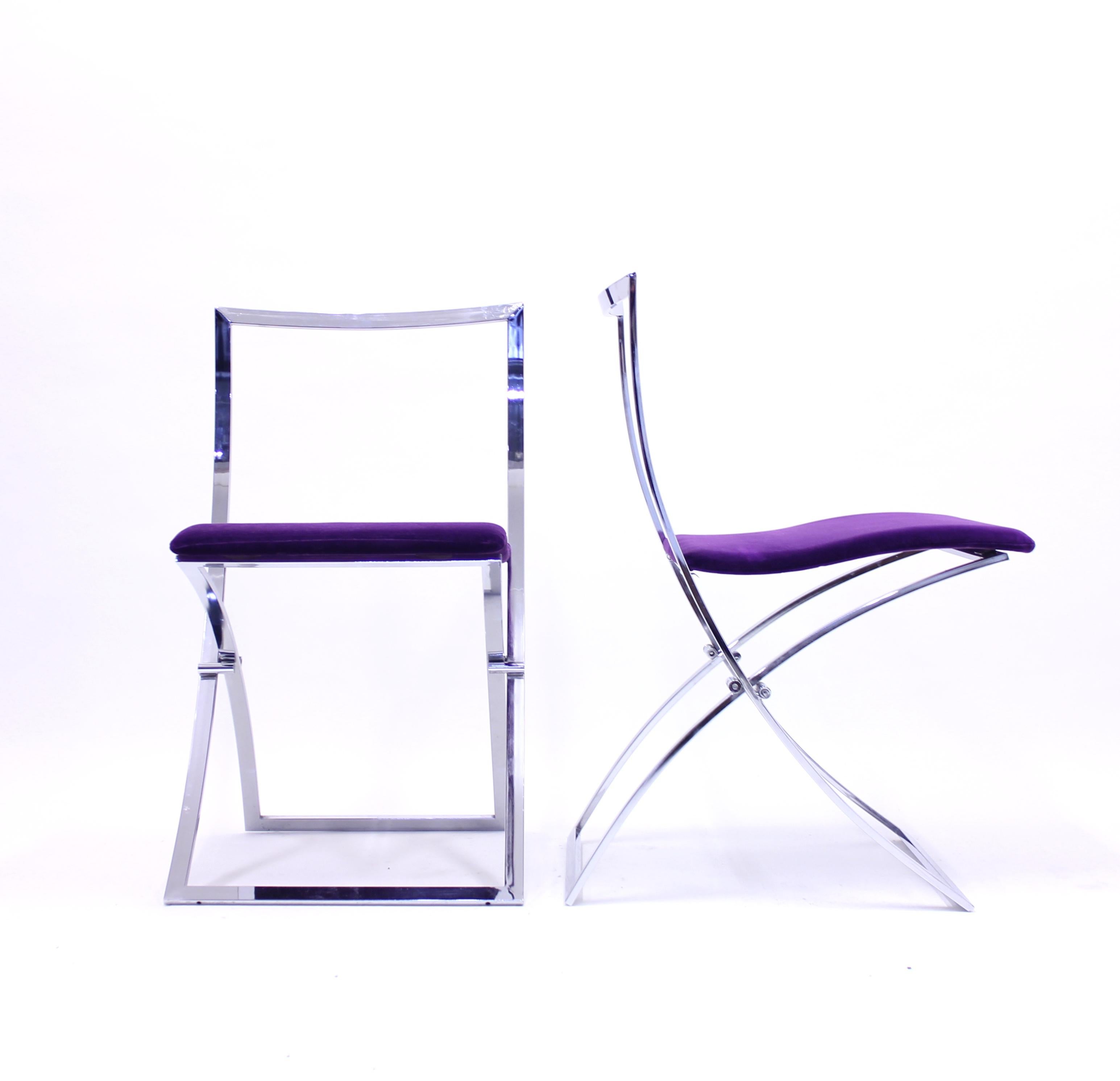 Marcello Cuneo, Pair of Luisa Chairs for Mobel Italia, 1970s In Good Condition In Uppsala, SE