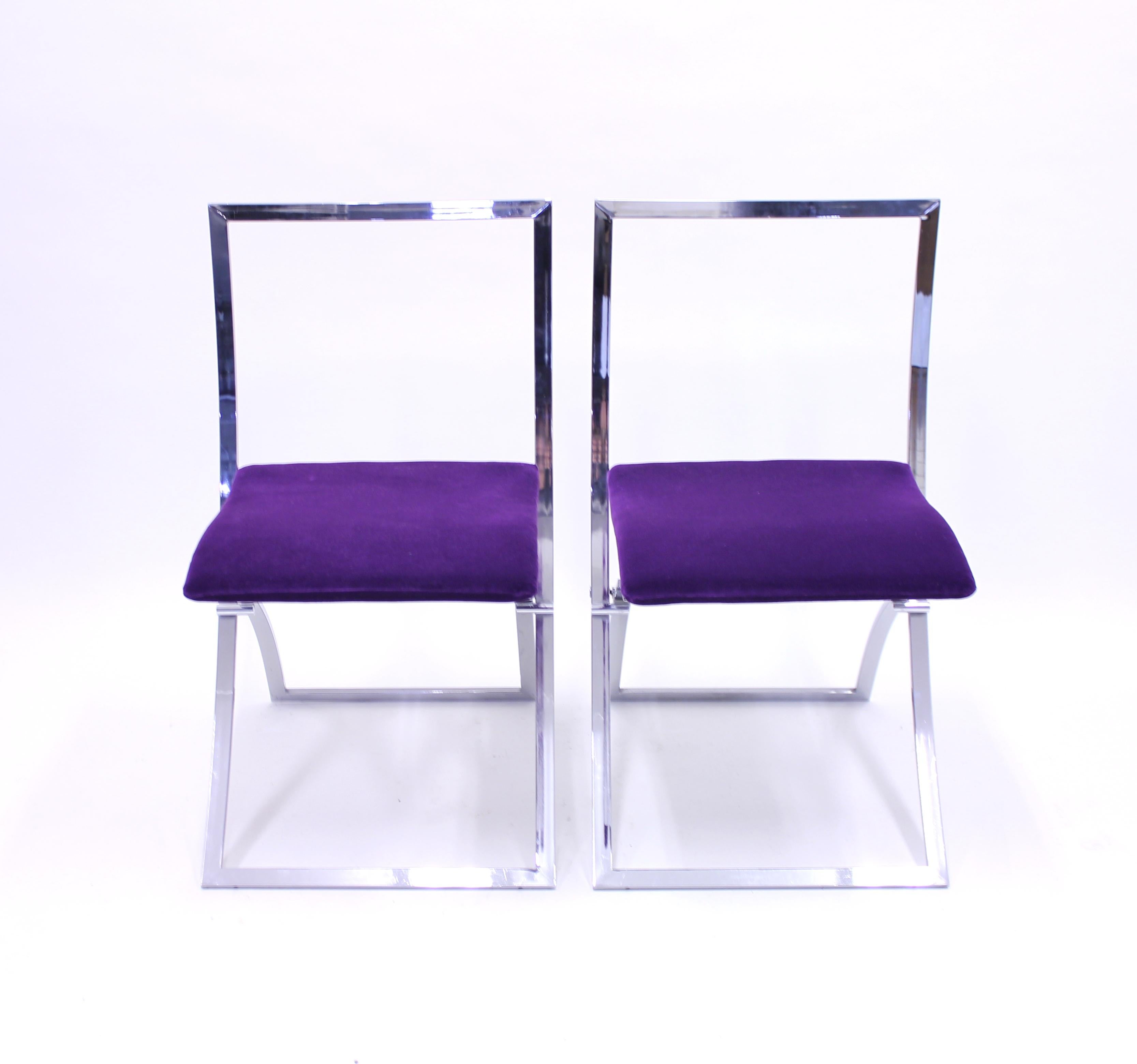 Marcello Cuneo, Pair of Luisa Chairs for Mobel Italia, 1970s 2