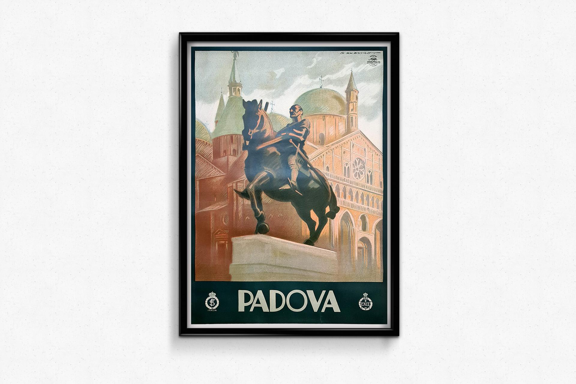 Circa 1930 Poster di viaggio originale di Marcello Dudovich - Padova - ENIT in vendita 1