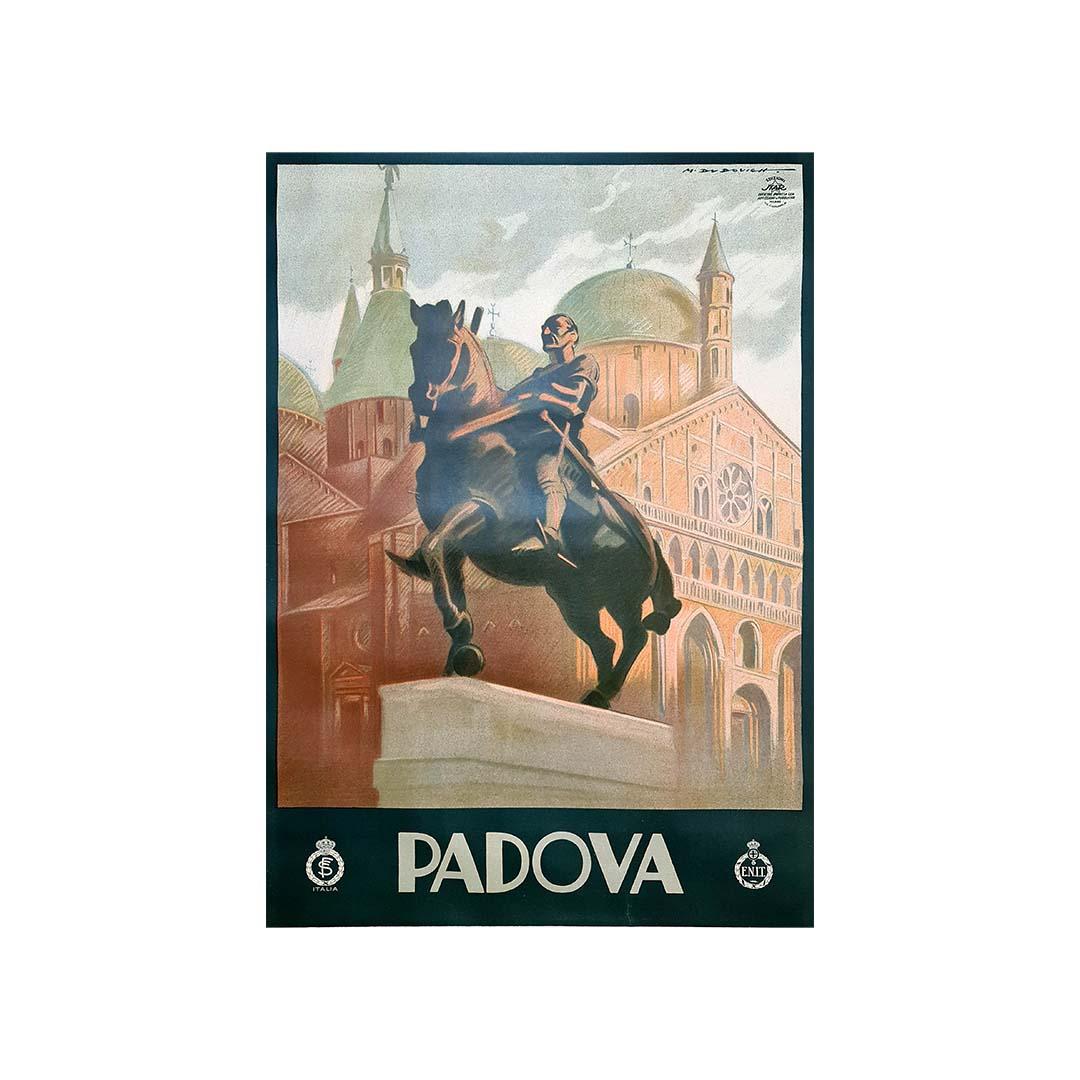Circa 1930 Poster di viaggio originale di Marcello Dudovich - Padova - ENIT in vendita 2
