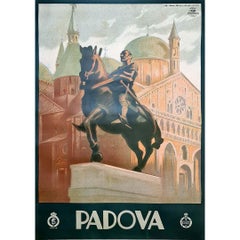 Circa 1930 Cartel de viaje original de Padua de Marcello Dudovich - Padua - ENIT