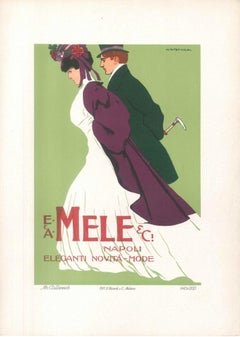 Antique Mele - Original Advertising Lithograph by Marcello Dudovich - 1910s