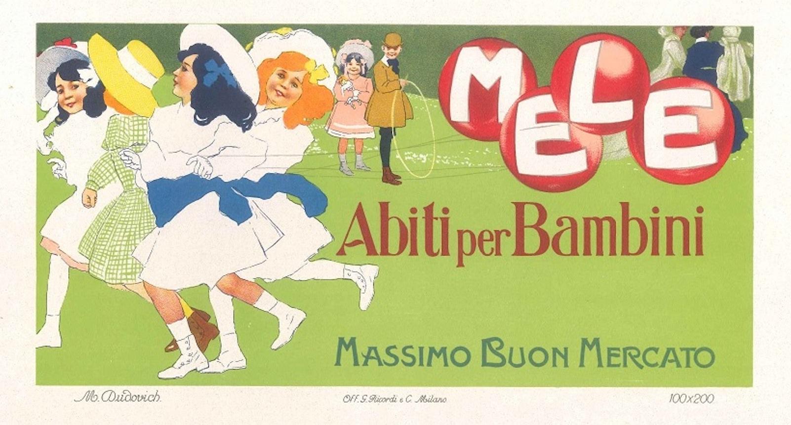 Mele - Original Advertising Lithograph by Marcello Dudovich - 1910s