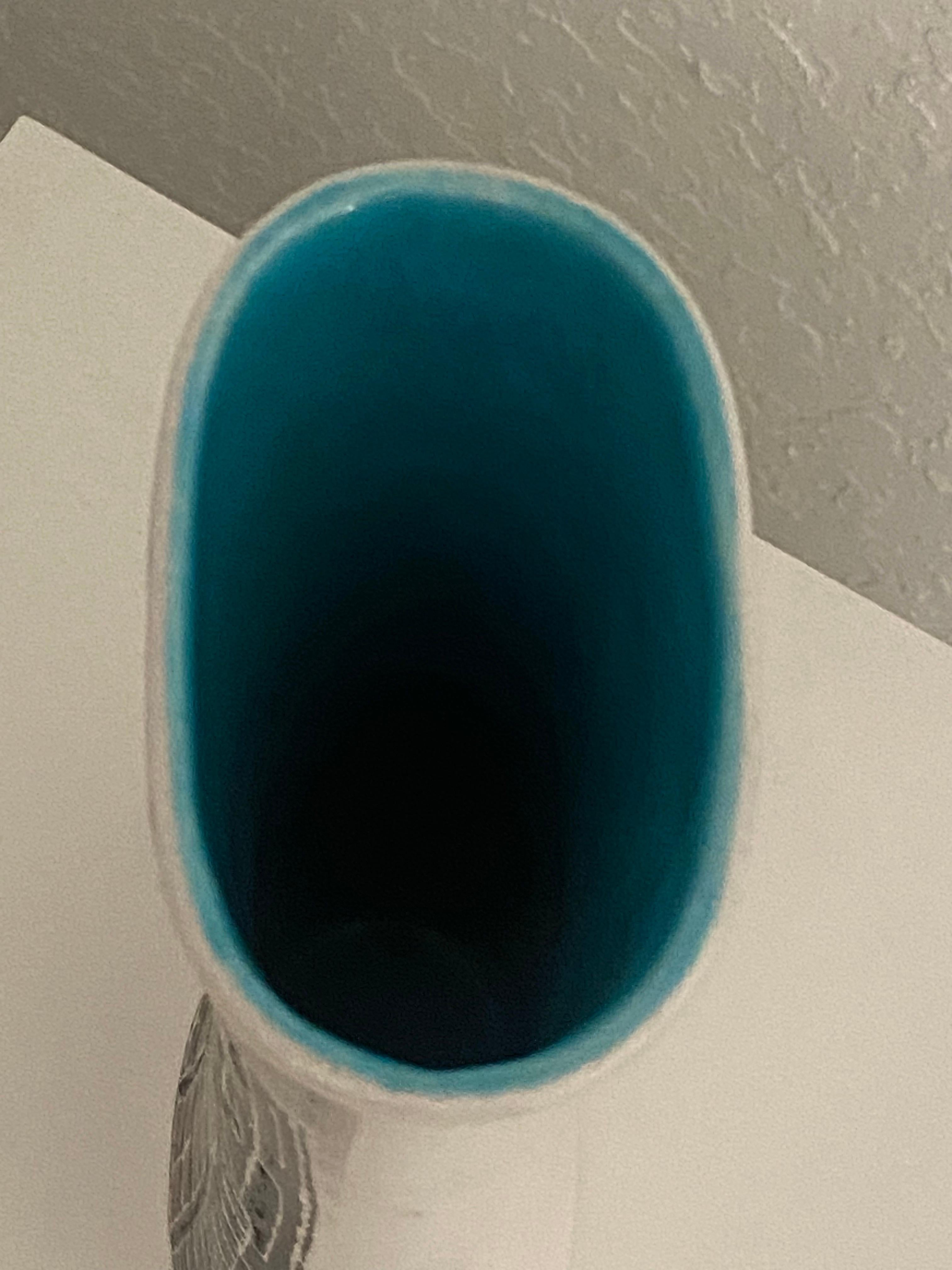 Marcello Fantoni Jarrón de cerámica de los años 60 con paisaje urbano en venta 11