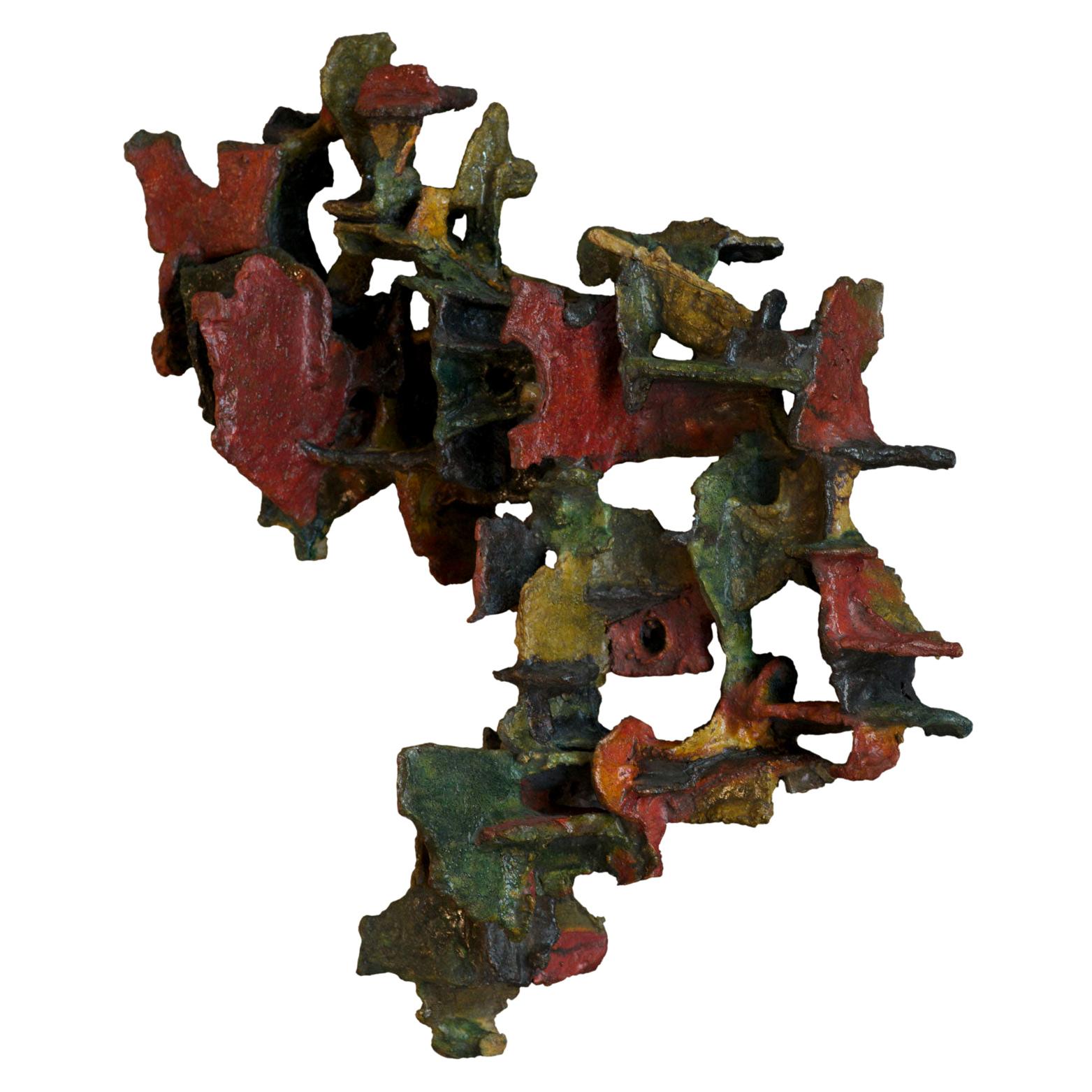 Marcello Fantoni, Abstract, Ceramic Wall Sculpture, Italy, Late 1970s For Sale