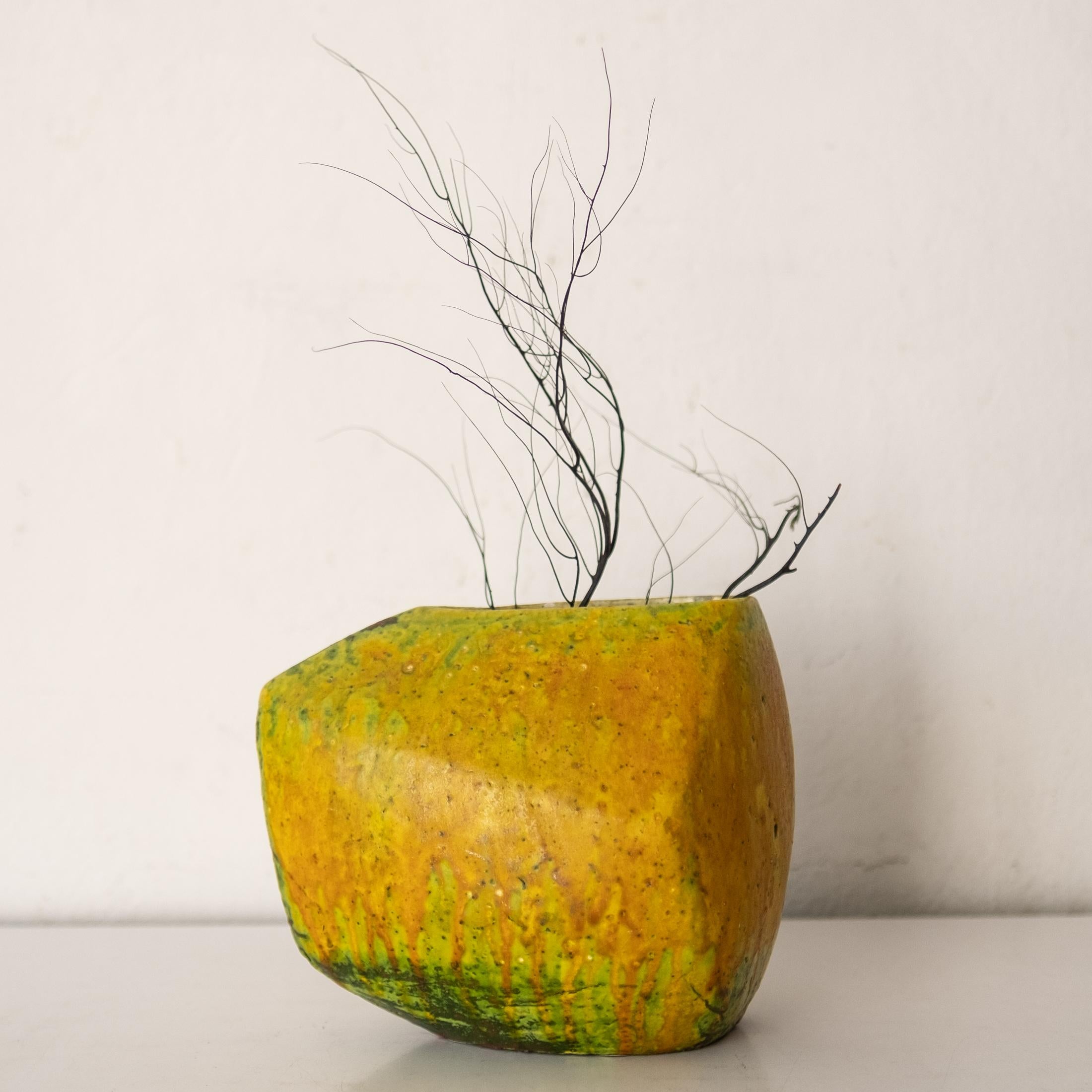 Marcello Fantoni Asymmetrical Ceramic Vase for Raymor 1