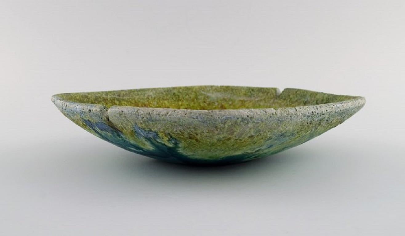 Marcello Fantoni 'B.1915', Italy, Unique Bowl in Glazed Ceramics, 1960s In Excellent Condition For Sale In Copenhagen, DK