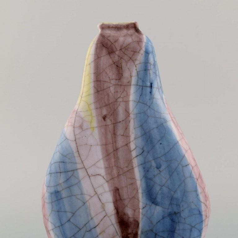 Italian Marcello Fantoni, Italy, Unique Vase in Glazed Ceramics, 1960's For Sale