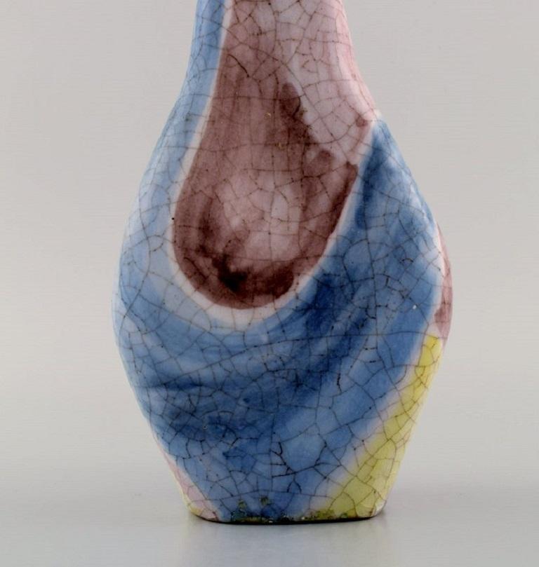 Marcello Fantoni, Italy, Unique Vase in Glazed Ceramics, 1960's In Excellent Condition For Sale In Copenhagen, DK