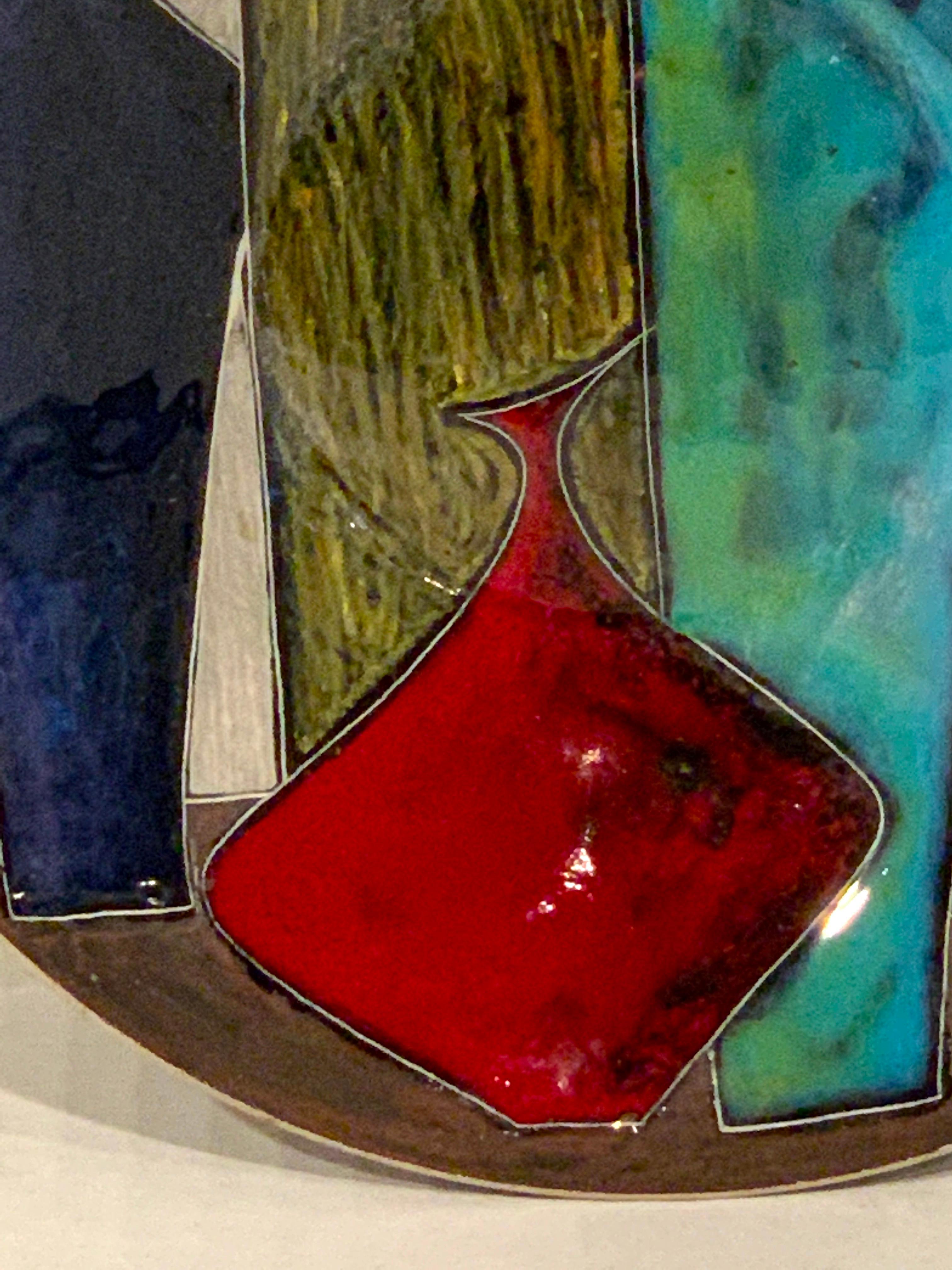 20ième siècle Marcello Fantoni Bol décoré d'une nature morte de vases italiens en vente