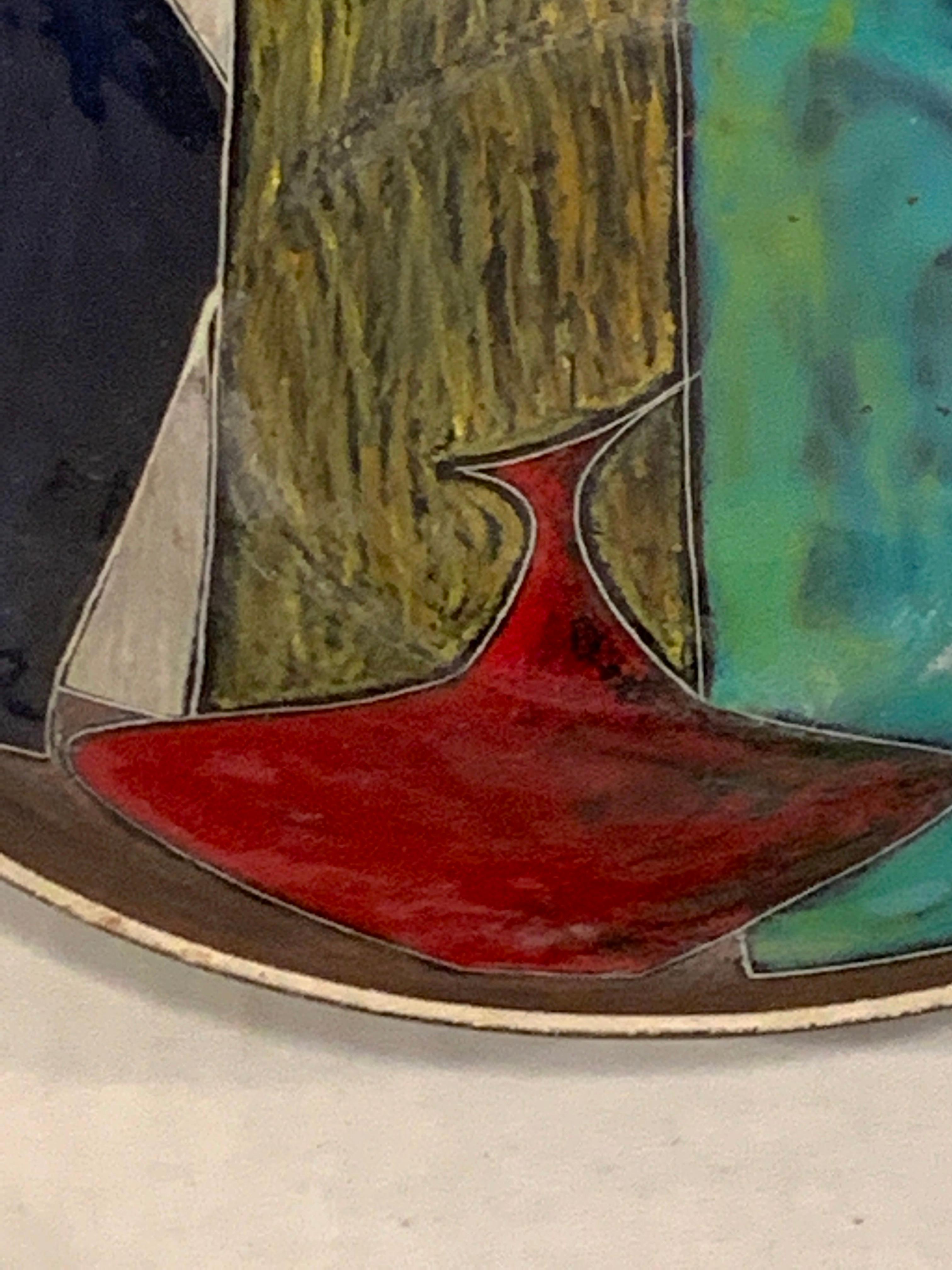 Marcello Fantoni Bol décoré d'une nature morte de vases italiens en vente 1