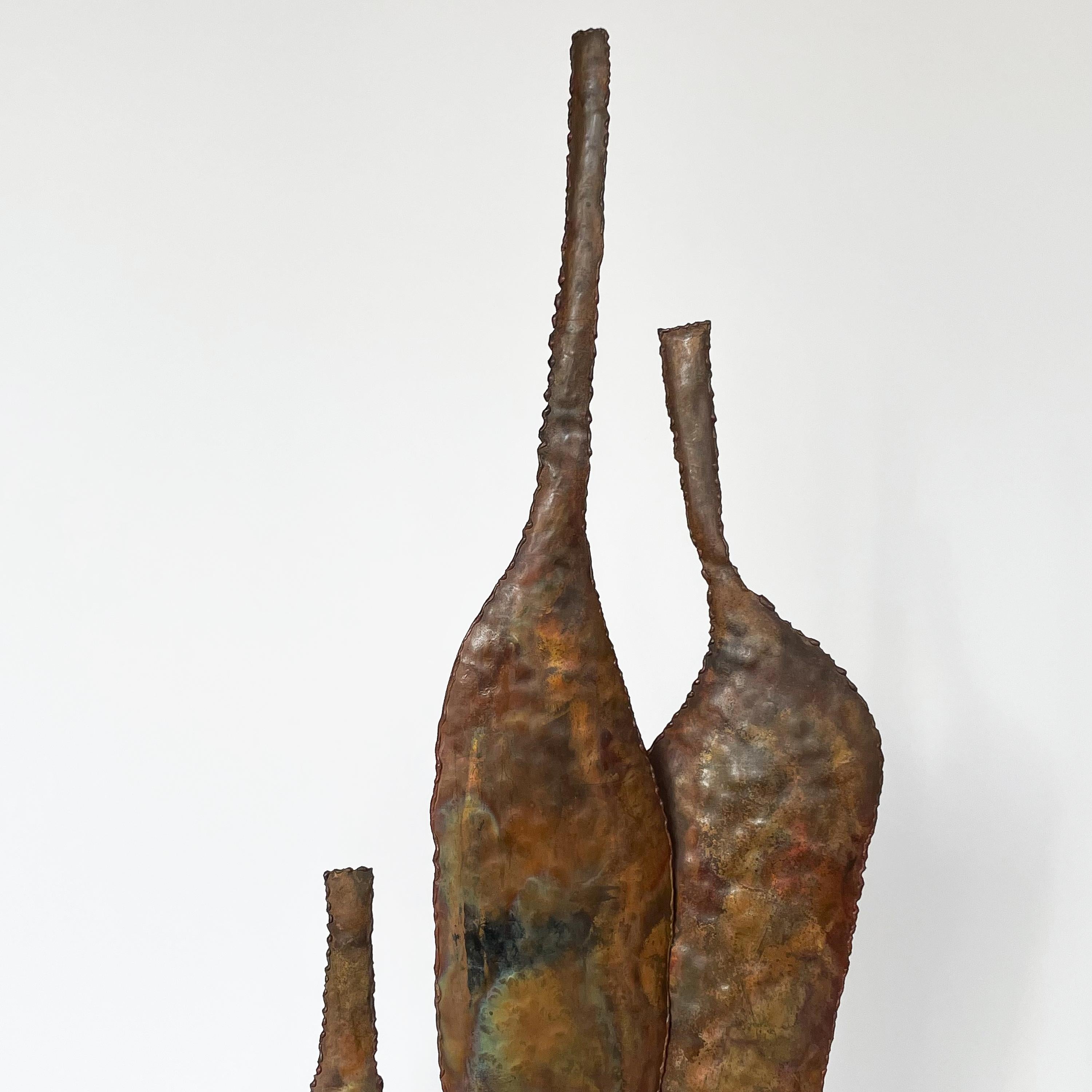 Italian Marcello Fantoni Brutalist Copper Bottle Sculpture