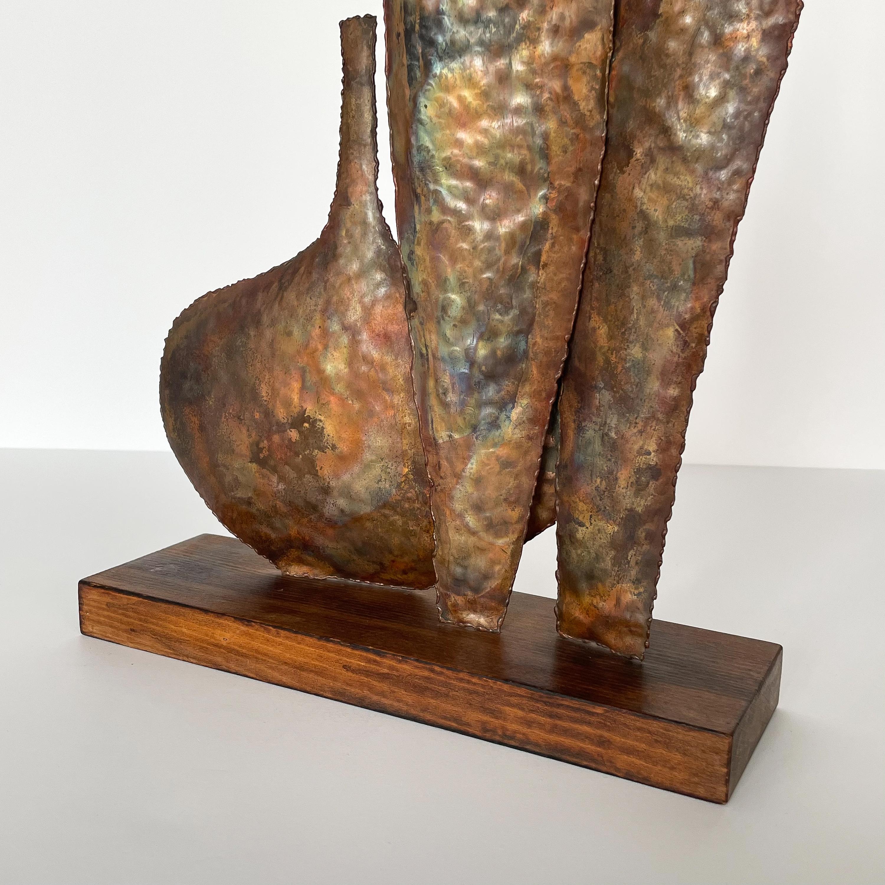 Marcello Fantoni Brutalist Copper Bottle Sculpture In Good Condition In Chicago, IL