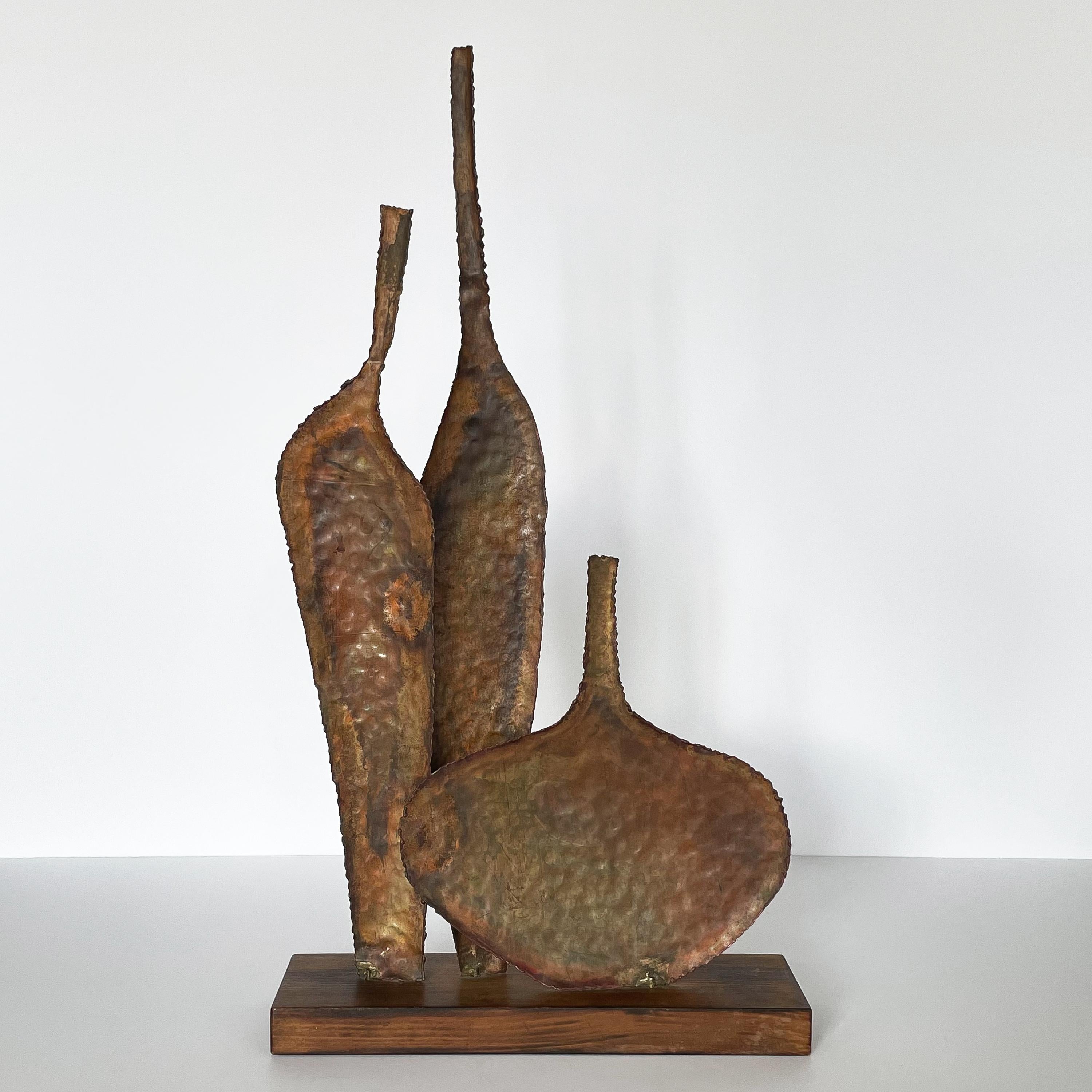 Mid-20th Century Marcello Fantoni Brutalist Copper Bottle Sculpture