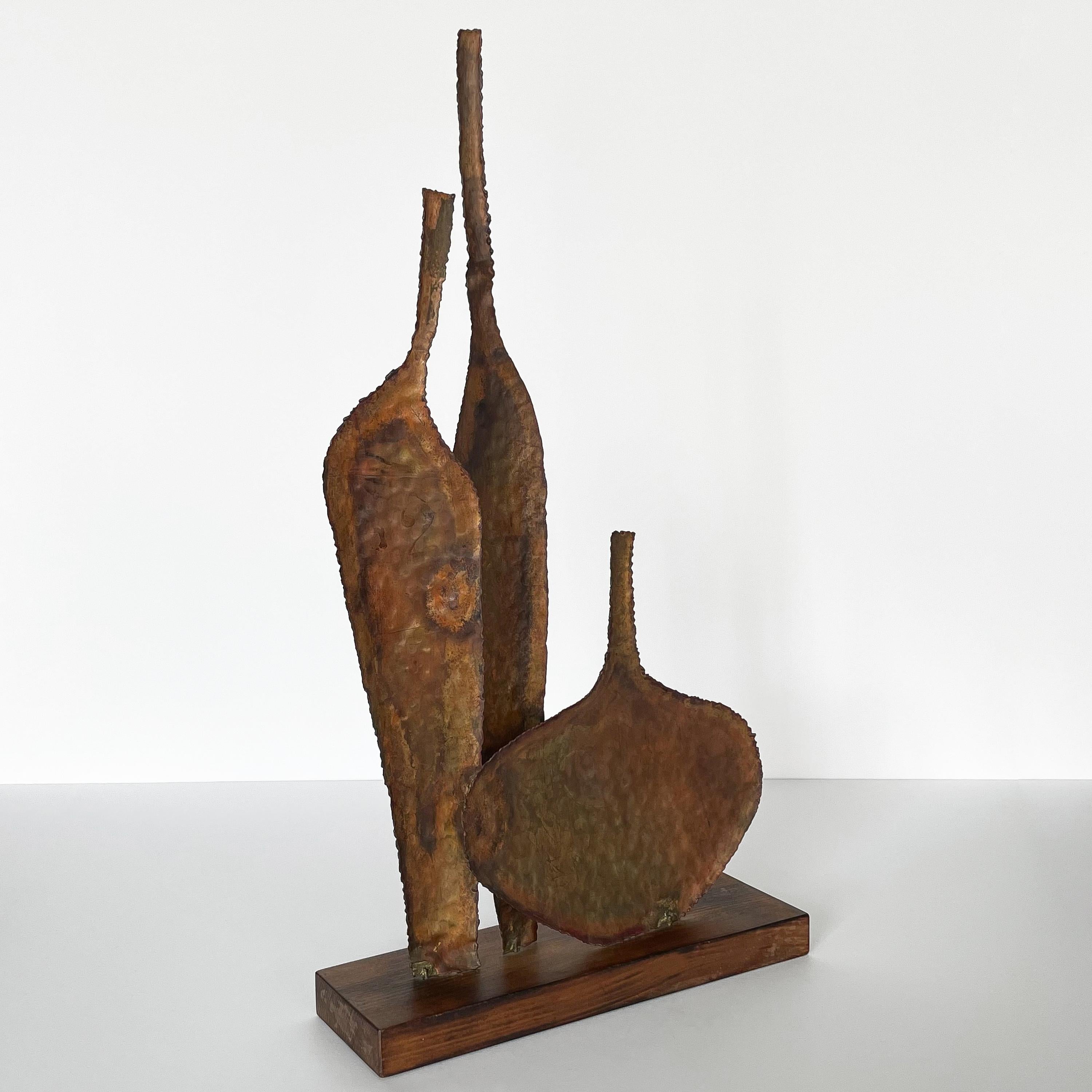 Marcello Fantoni Brutalist Copper Bottle Sculpture 1