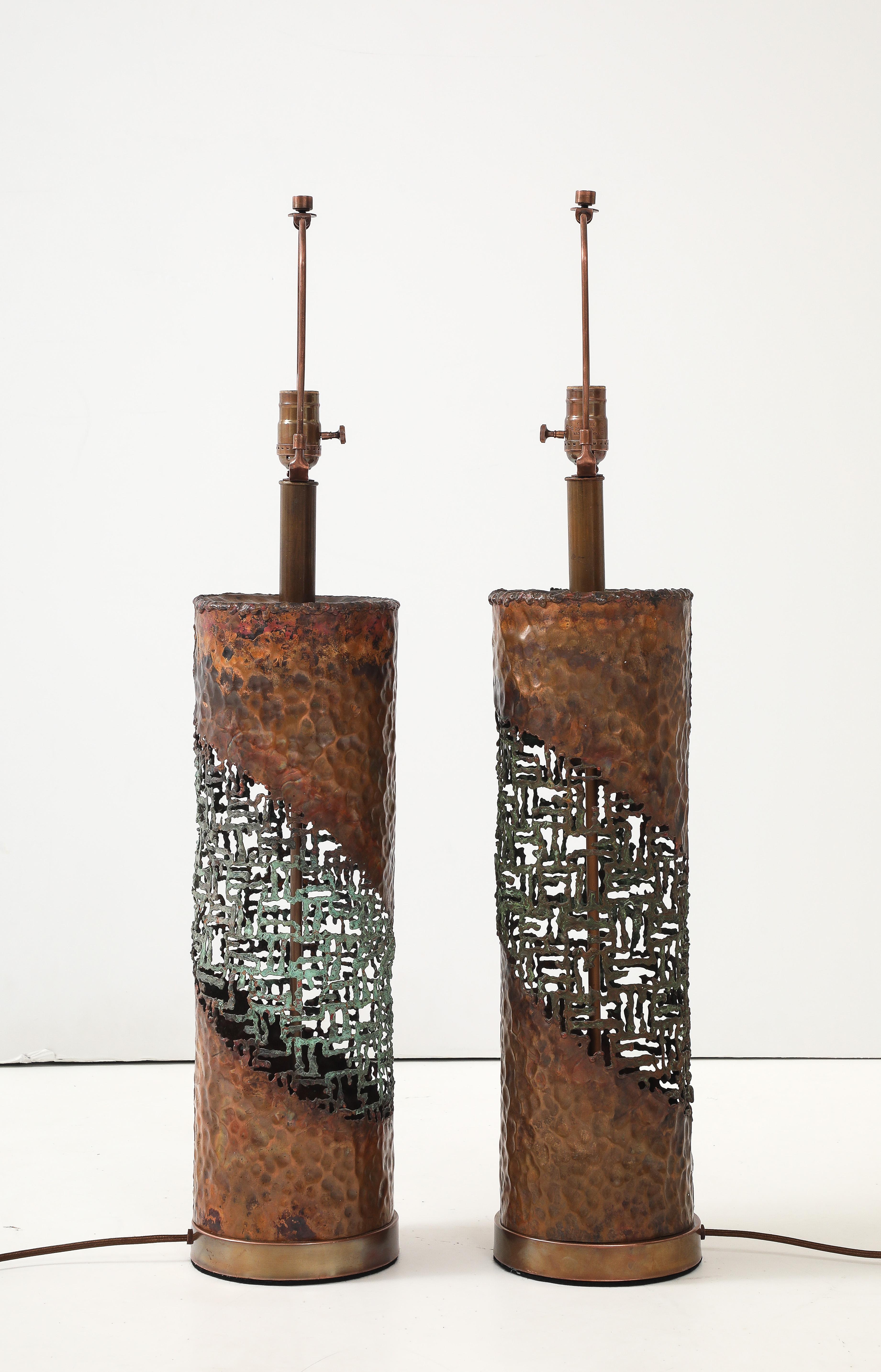 italien Marcello Fantoni Lampes Brutalistes en vente
