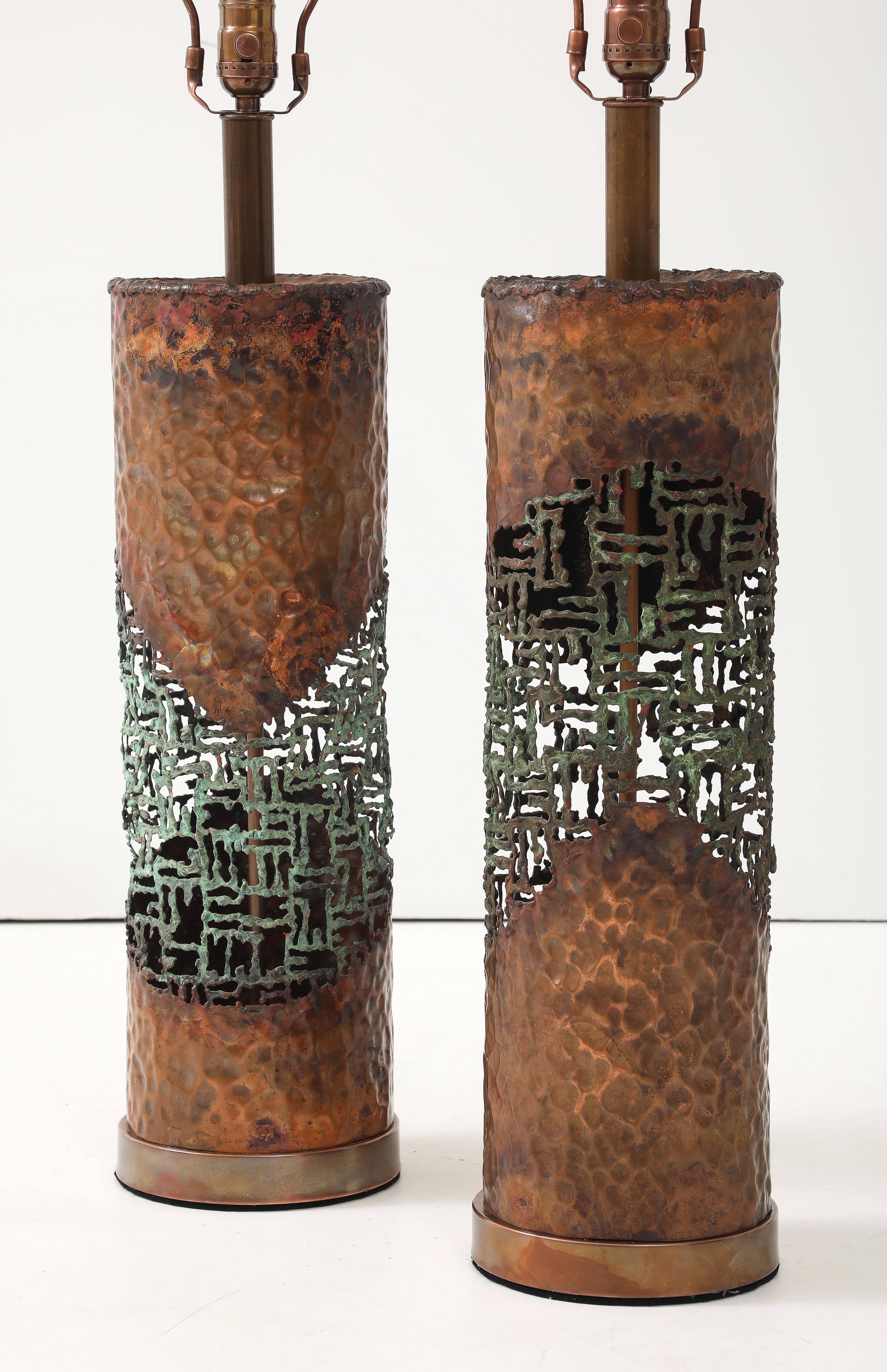 20ième siècle Marcello Fantoni Lampes Brutalistes en vente