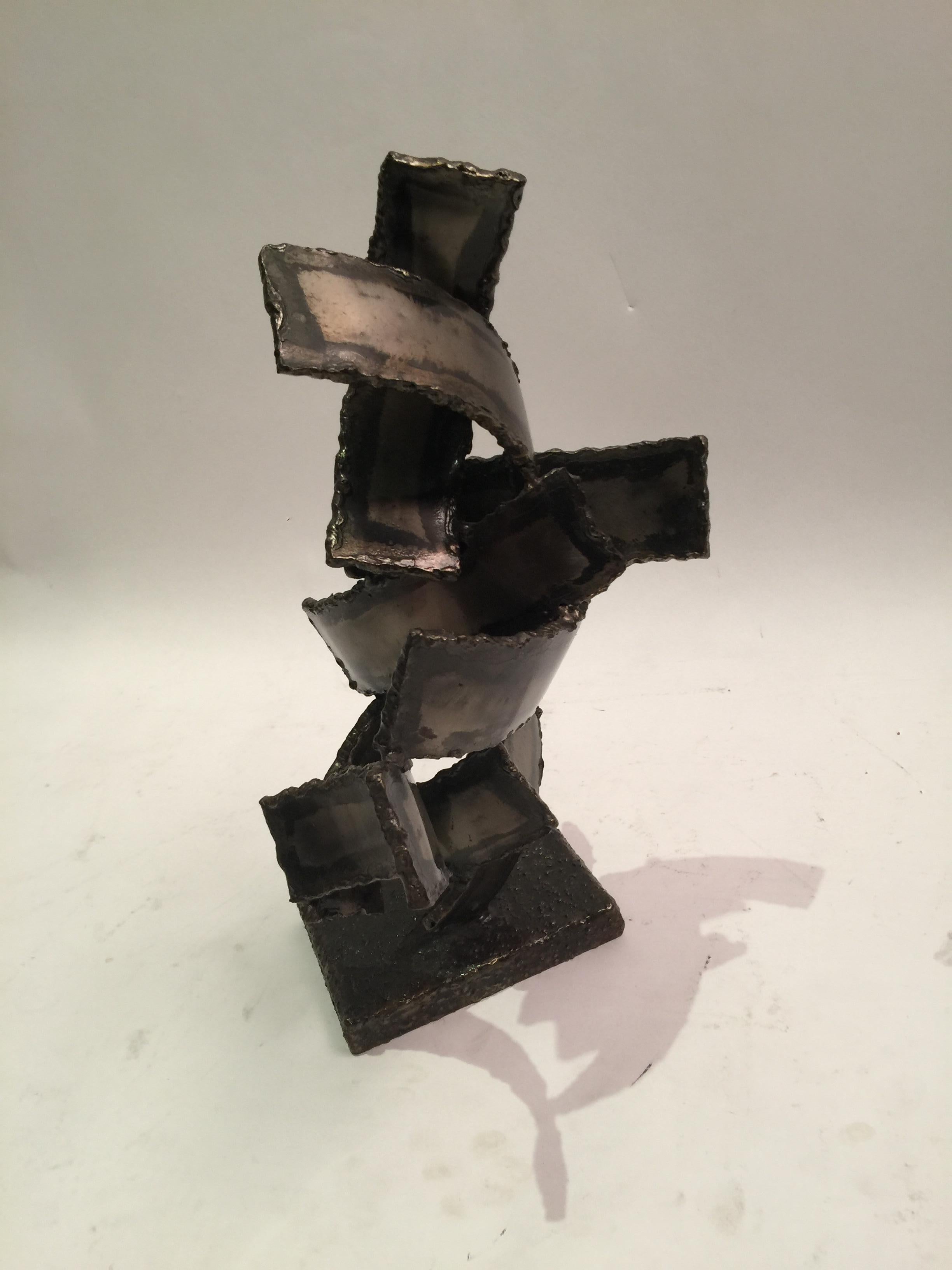 Italian Marcello Fantoni Brutalist Torch Cut Sculpture